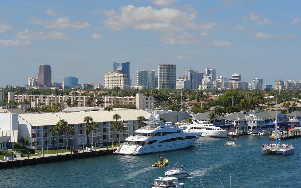 Fort Lauderdale skyline seen from the harbor